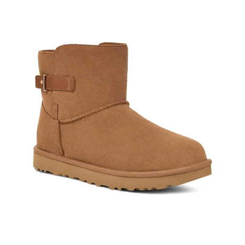 UGG Short Snow Boots Unisex Chestnut-3