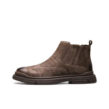 Captain Illy Short Chelsea Boots Men's Brown