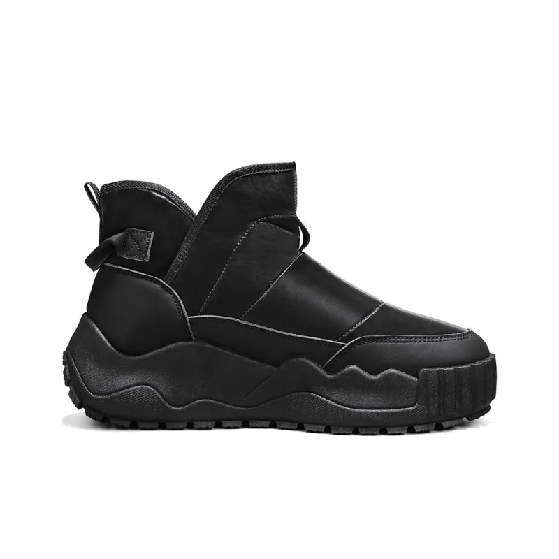 Warrior Thermal Abrasion Resistant Slip Resistant Short Snow Boots Men's Black-2