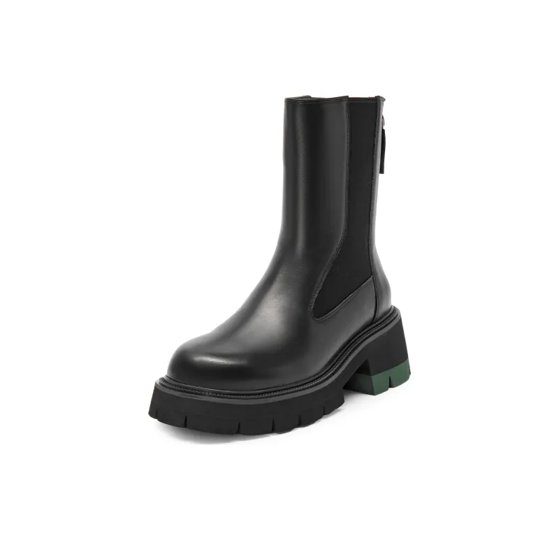 Staccato Short Chelsea Boots 5.5cm Women's Urban Techwear Black-6