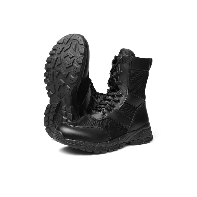 Strongman 3515 Breathable And Wear resistant 17cm Outdoor Boots Men's Black-4