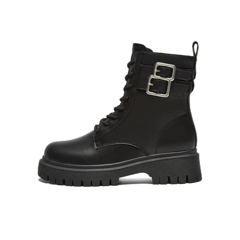 BASTO Short Martin Boot Women's Black-2