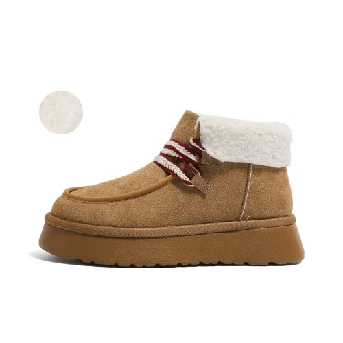 HUANQIU Snow Boots Women's Beige/Umber