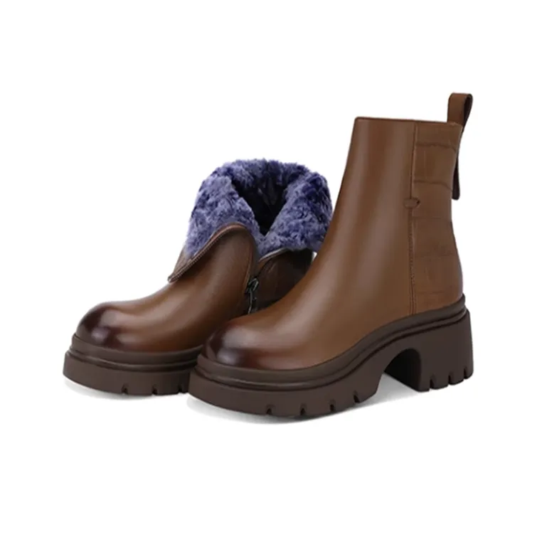 JESSICA SOPHIA Ankle Boots 4.5cm Women's Brown-2