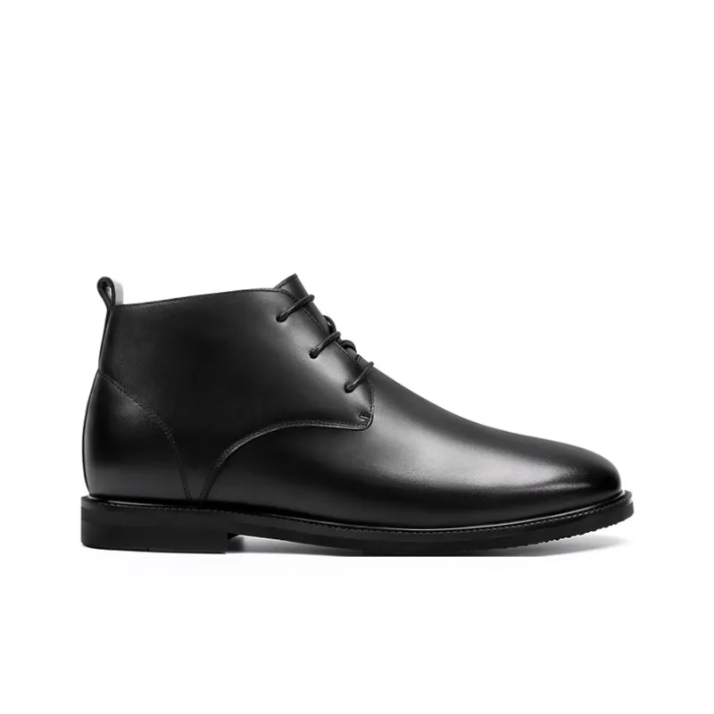 He Jinchang Ankle Boots Men's Black-1