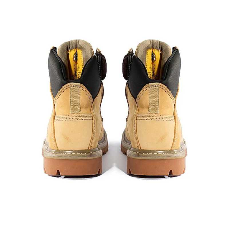 CAT Breathable Warm Wear Resistant Cushioning Slip Resistant Ankle Length Outdoor Boots Men's Yellow-3