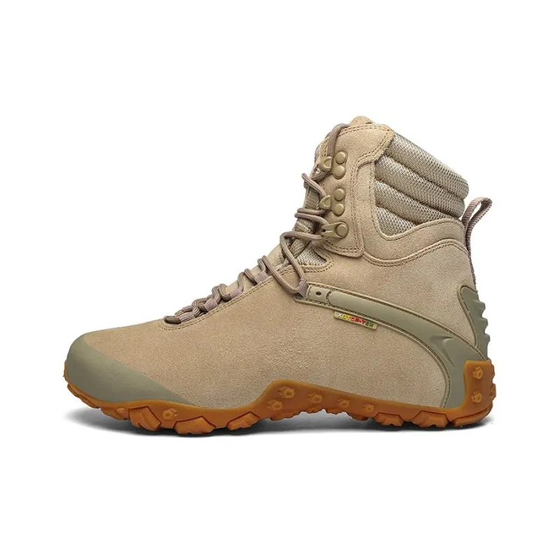 XIANGGUAN Crew Outdoor Boots Unisex Beige-0