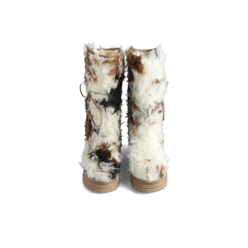 DOLIN COLLECTION 32cm Small Curl Snow Boots Women's Multicolor-2