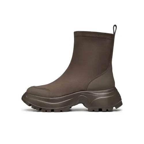Staccato Velvet Cocoa Ankle Boots Women's