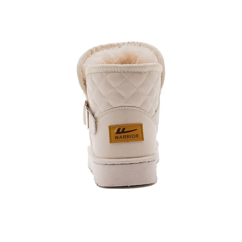 Warrior Cotton Boots Water-Resistant Wear-Resistant Slip-Resistant Snow Boots Women's-4