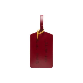 OFF-WHITE Leather Wallet Medium Size Women's Deep Red