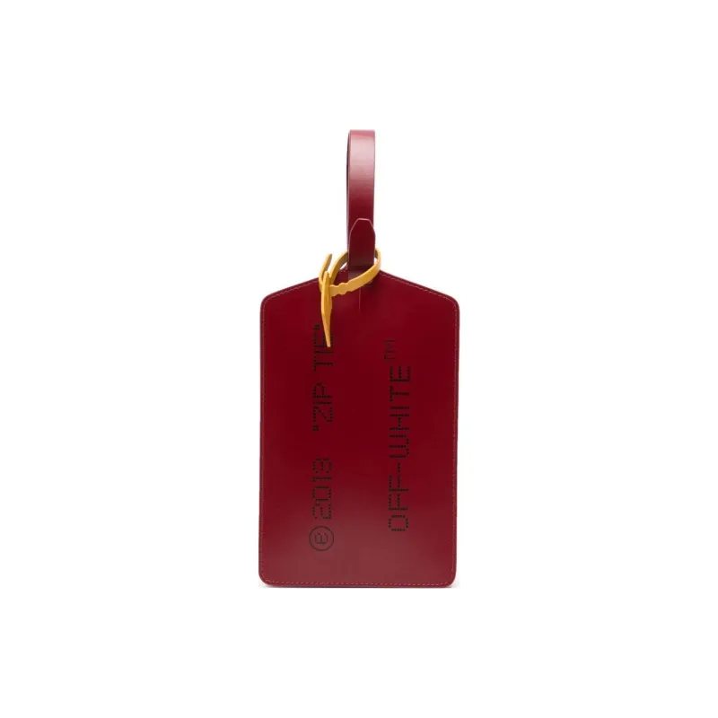 OFF-WHITE Leather Wallet Medium Size Women's Deep Red-0