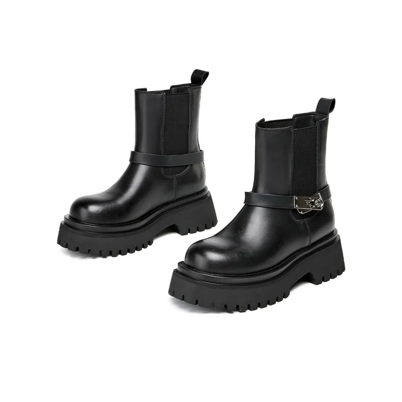 ELLE Short Chelsea Boots 5.5cm Women's-7