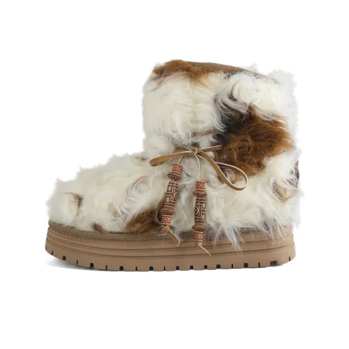 DOLIN COLLECTION Yak Platform Height Increasing Fuzzy Snow Boots Women's Multicolor Size Suggestion Consider 1 Size Up