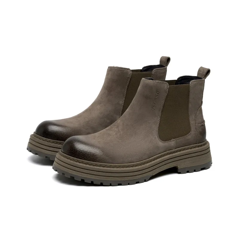 C°BANNER Short Chelsea Boots Men's Khaki-1