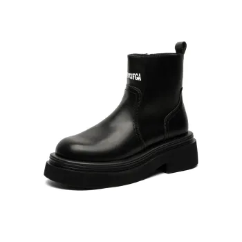 MODENGPAN Ankle Boots Unisex Black