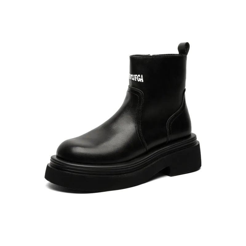 MODENGPAN Ankle Boots Unisex Black-0