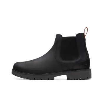 Clarks Losdale Collection Short Chelsea Boots Men's Black