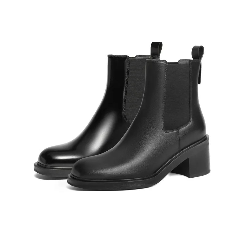 BELLE Short Chelsea Boots Women's Black-2