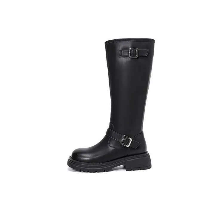 DAPHNE Knee high Boots Women's Black/Brown-0