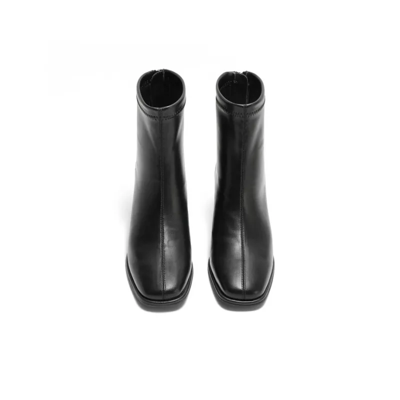 BELLE Ankle Boots Women's Khaki/Ecru/Black/Black, Pleated Leather/Brown, Pleated Leather-26