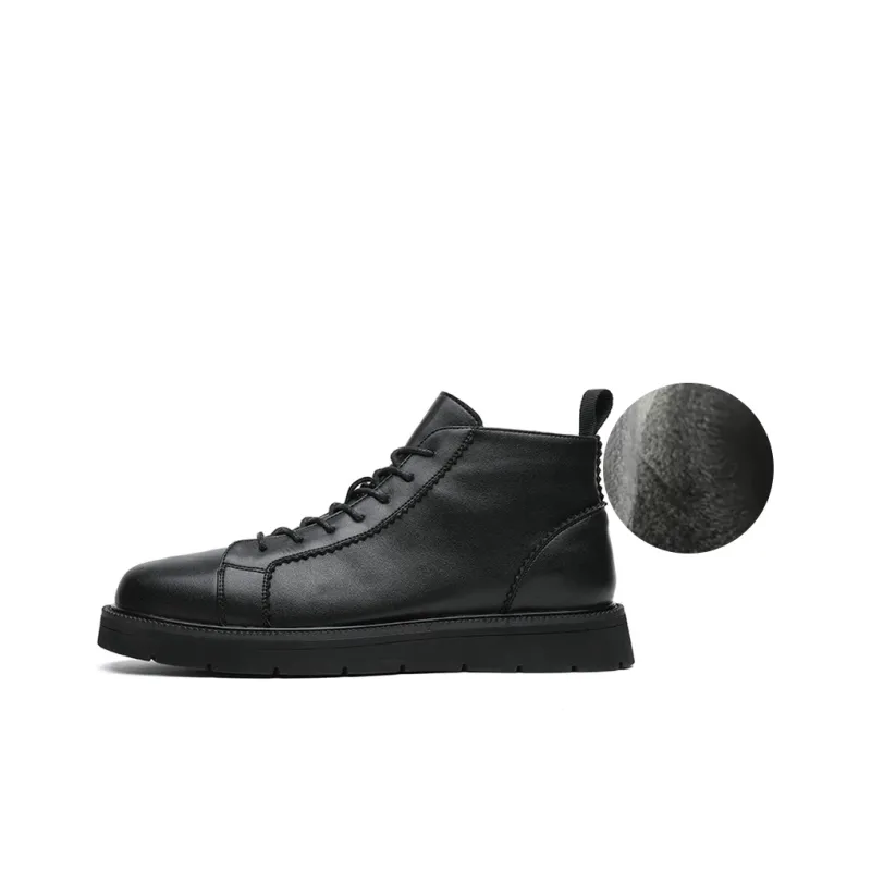 WEISHIBANGWEI Ankle Boots Men's Black-9