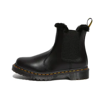 Dr.Martens 2976 Leonore Faux Fur Lined Chelsea Boots 'Dark Grey' Women's