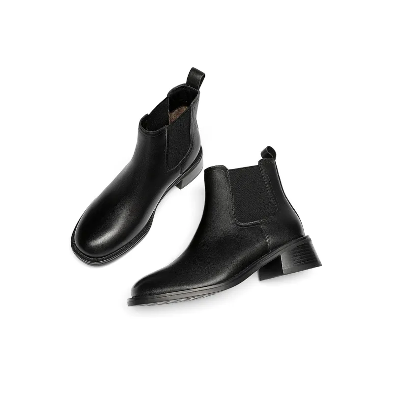 GOLDLION Short Chelsea Boots 4.5cm Women's Black-3