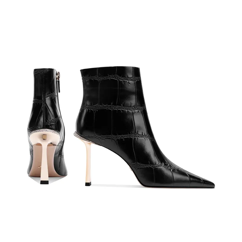 Shesrim Ankle Boots Women's Black/White-2