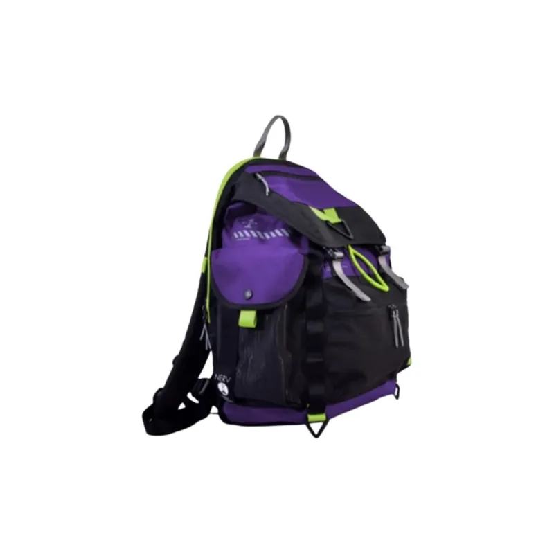 FX CREATIONS EVA Collaboration Polyester Backpack Men's Black & Purple-2