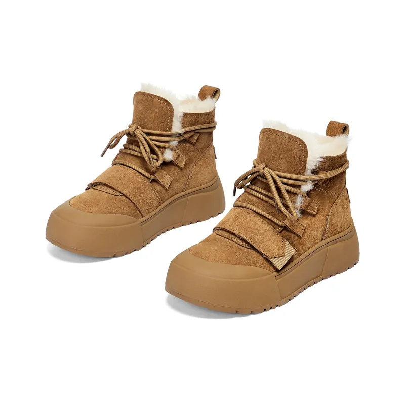 C°BANNER Short Mid Calf Snow Boots Women's Yellow-2
