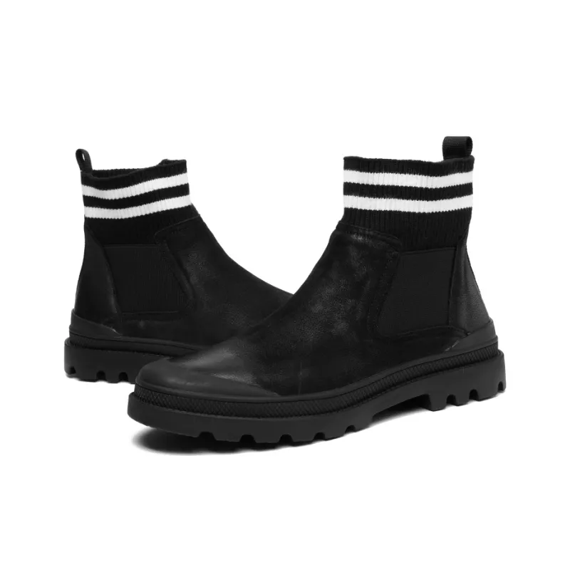 YEDANI Short Chelsea Boots Men's Black-3