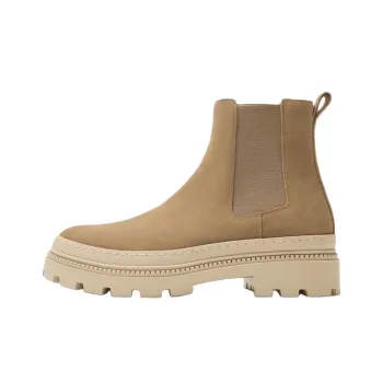 ZARA Short Chelsea Boots Men's Sandy Brown