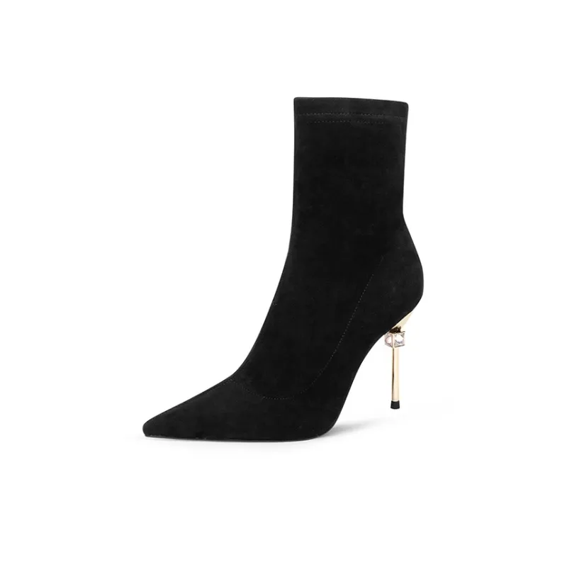 JOOC Ankle Boots Women's Sexy Black-0