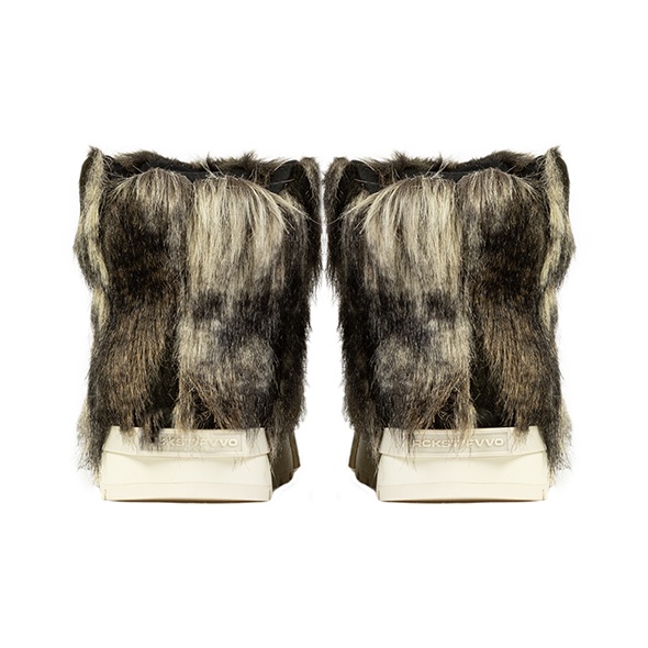 靴 FVVO fur boots FVVO ROCKSTA LONG HAIRED HIGH TOP THICK SOLED BOOTS Ankle
