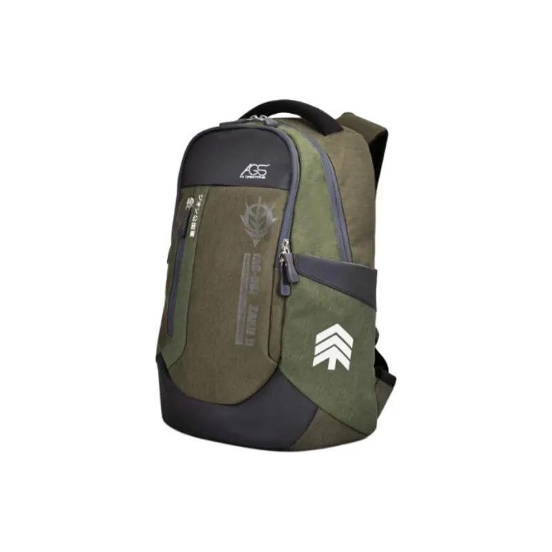 FX CREATIONS Mobile Suit Gundam Collaboration Polyester Backpack Medium Size Unisex Olive Green-1