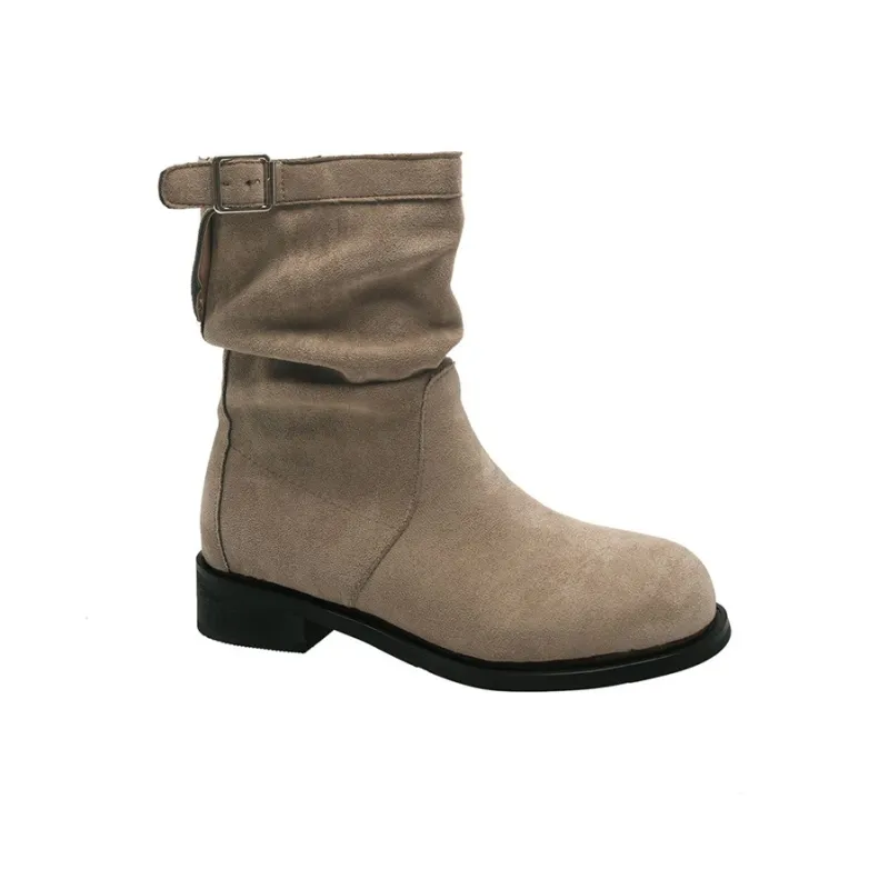 Xingdiman Ankle Boots Women's Apricot, Brown-1