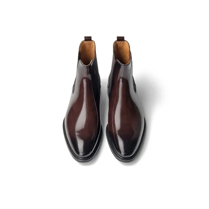 Beau Today Cow Leather Short Chelsea Boots 2.8cm Men's-7