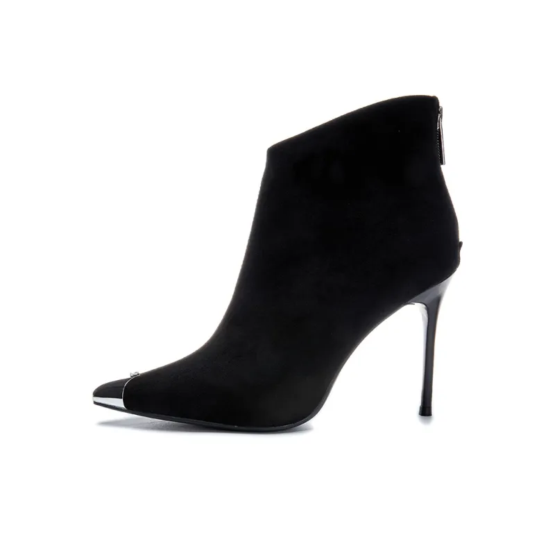 POOQ Ankle Boots Women's Black/Burgundy-5