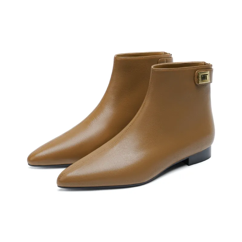 HARSON Ankle Boots Women's Brown/Black/Ecru-1