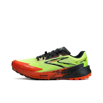 Brooks Anti Slip Wear Resistant Low Top Trail Running Running Shoes Men's Green Orange