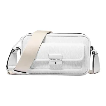 MICHAEL KORS Bradshaw Coated Canvas Crossbody Bag Mini Women's Luminous White