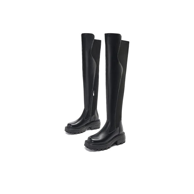 EBLAN Over the knee Boots Women's Black-1