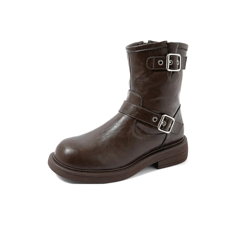 COMELY Martin Boots Women's Black/Brown-1