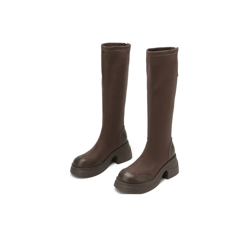 Jin Baichuan Knee high Boots 7.5cm Women's-7