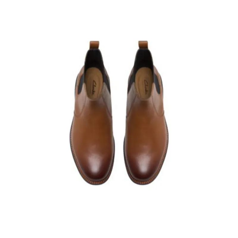 Clarks Short Chelsea Boots 2.5cm Men's Brown-3