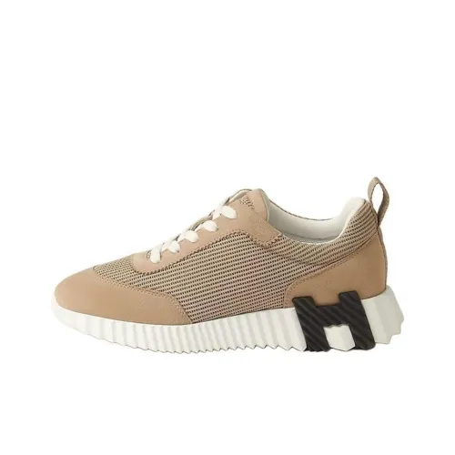 HERMES Bouncing Low-Top Casual Shoes Women's Umber