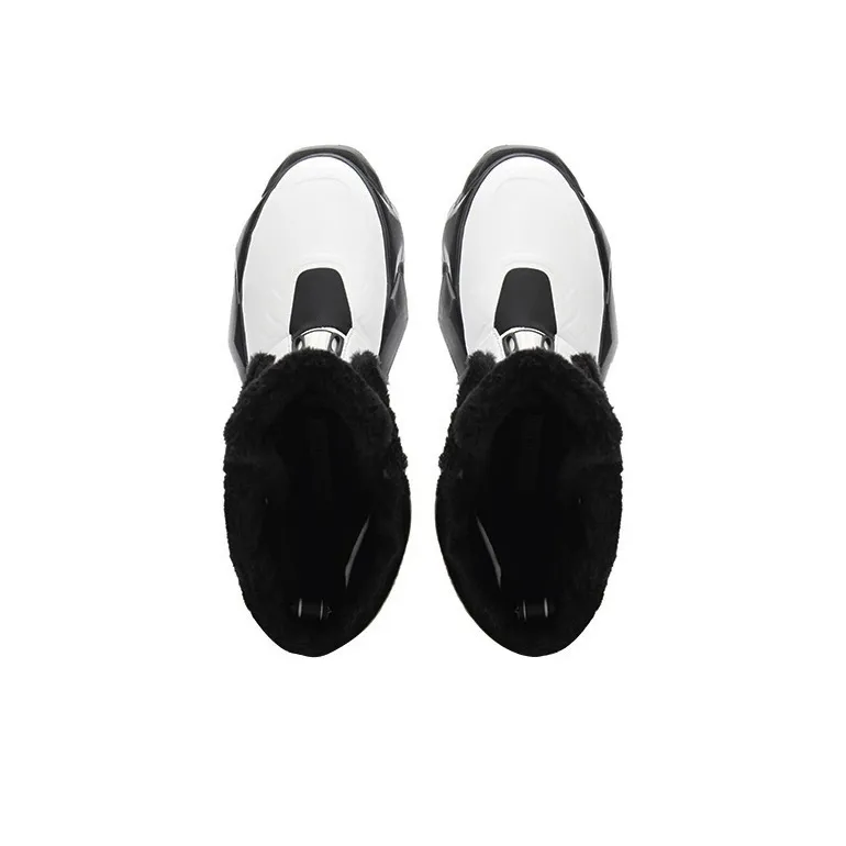NORVINCY Snow Boots Unisex Black White-2
