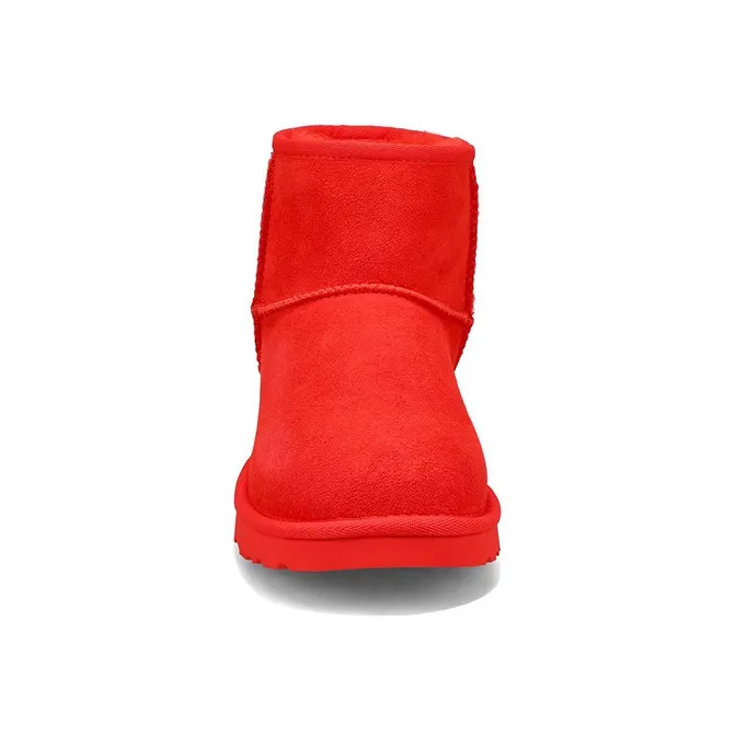 UGG CLASSIC MINI Short Snow Boots Women's Cherry Pattern-3