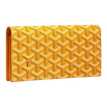 GOYARD RICHELIEU Canvas With Leather Wallet Unisex Yellow
